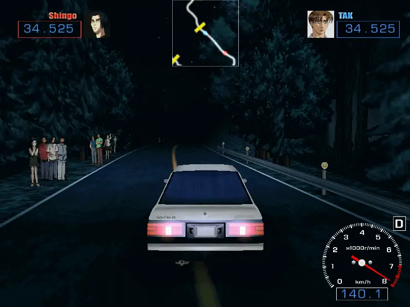 Jalan Pegunungan yang Menguji Kemampuan Drifting Gambar jalan pegunungan yang menjadi lokasi balap Initial D