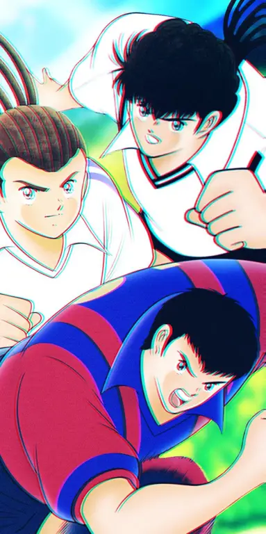 Adegan Menarik dalam Captain Tsubasa: Road to 2002 Gambar adegan ikonik dari Captain Tsubasa: Road to 2002