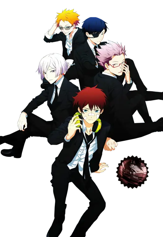 Poster Hamatora dengan desain minimalis Poster minimalis anime Hamatora