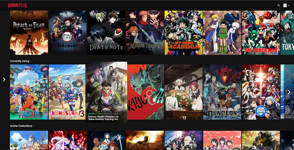 Grafik perbandingan berbagai platform streaming anime, termasuk fitur dan harga.