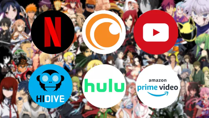 Logo berbagai platform streaming anime